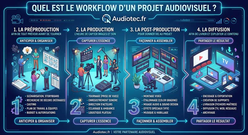 Quel est le workflow d'un projet audiovisuel ? Workflow-projet-audiovisuel
